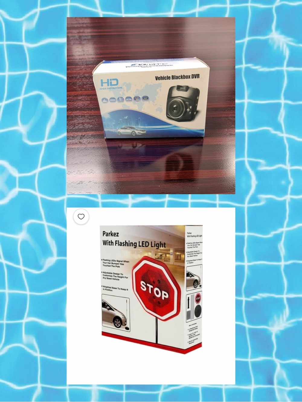 Black Box and Red Stop Sign LED Parking Signal with Flashing Light